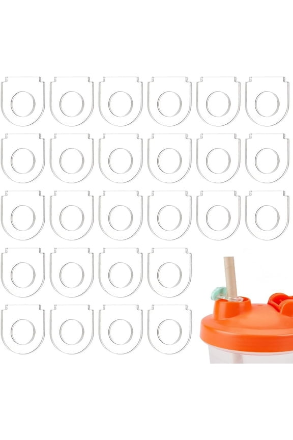 270 Pcs Acrylic Straw Charm Holder Arch Clear Cup Straw Connector Straw Charm Clips for Tumbler Cup DIY Decor Accessories