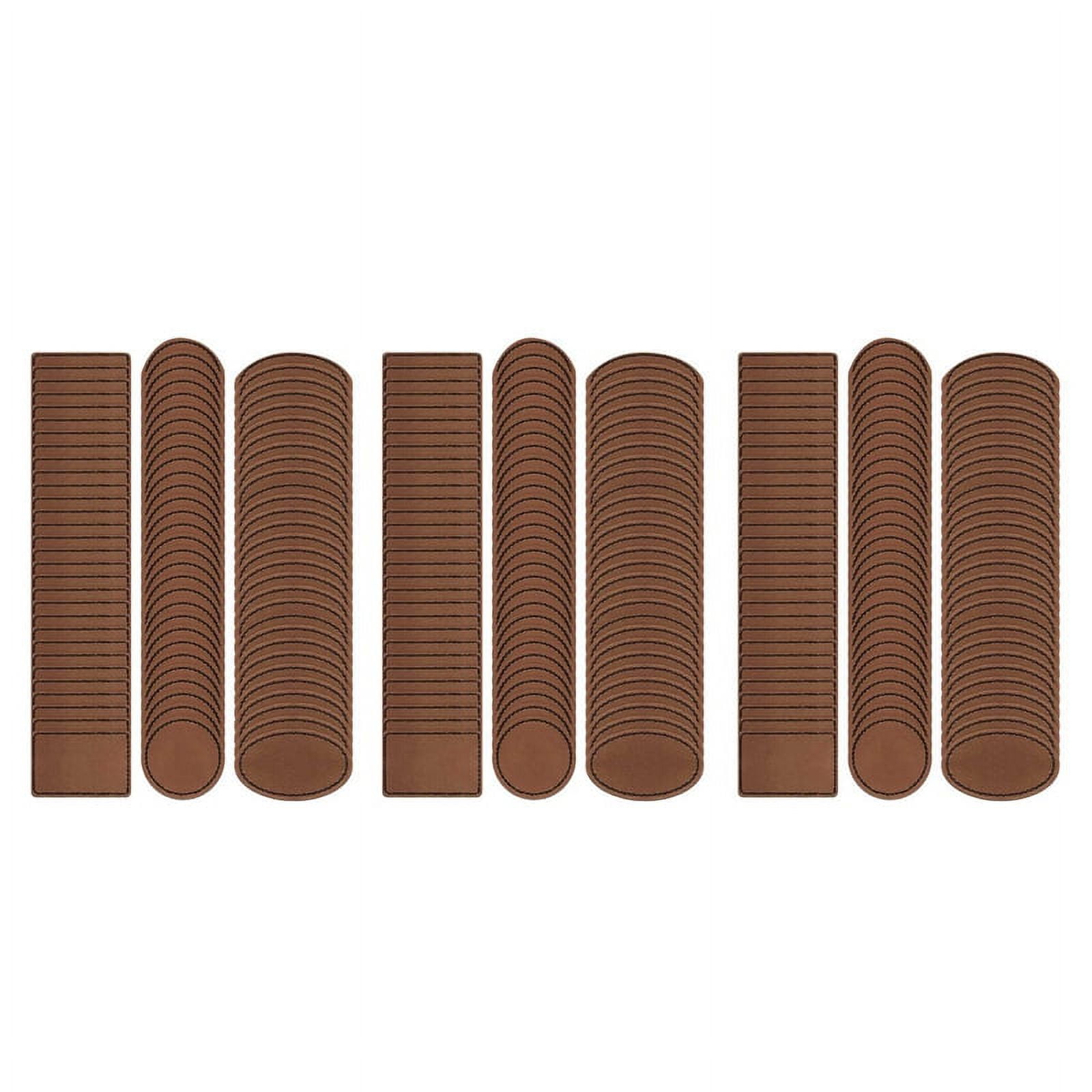 270 Pcs Leatherette Blank Hat Patches Iron on Leatherette Patch Rustic Faux Leather Patches for Jacket Backpack