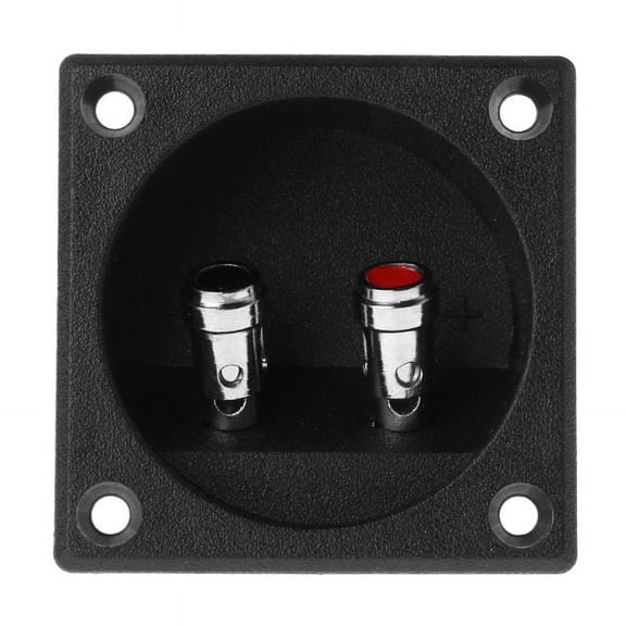 270 Square Speaker Junction Box Opening 50mm Twist Gold Banana Jacks Recessed Screw Cup 2 Positions for DIY Home Car