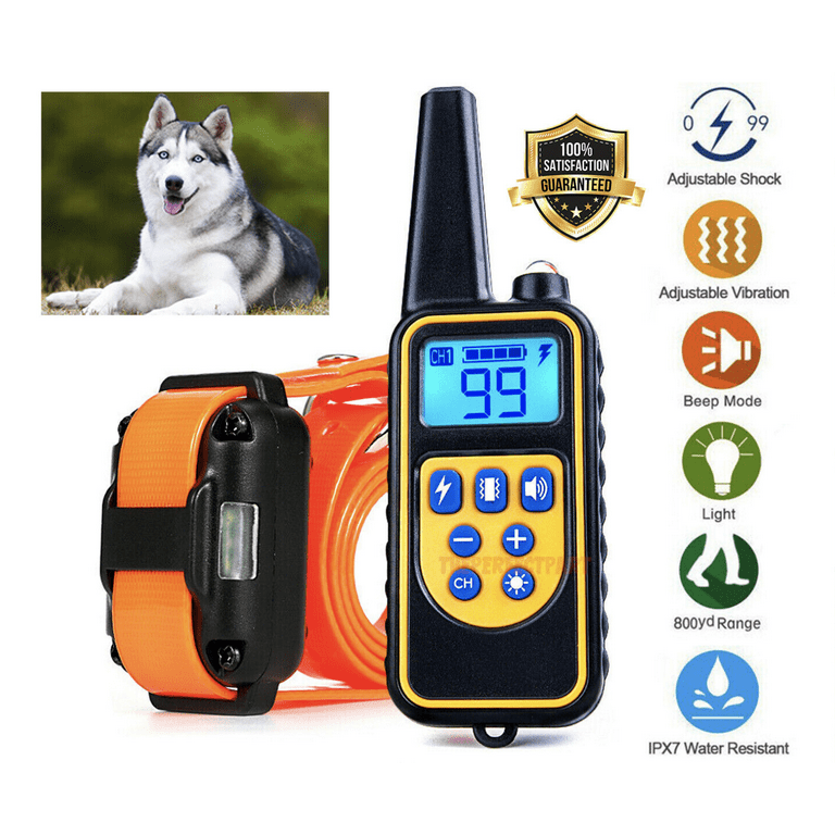 2700 FT Remote Dog Shock Training Collar Rechargeable Waterproof LCD Pet Trainer