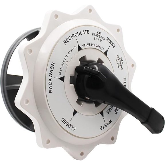 270067 Top Valve Assembly Replacement Kit Replacement for Hiflow, Compatible with Top and Side Mount Pool/Spa Multiport Valve, 2"" Aftermarket Part, White