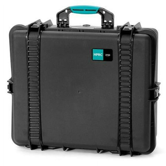 2700CUB Resin Hard Case with Cubed Foam, Black with Blue Handle