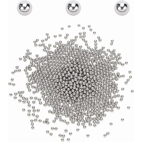 2700Pcs Stainless Steel Polished Beads 5x3mm Oval Tumbling Media Pins Burnishing Media Shot for Rust Removal Rough Polishing Precsion Polishing Jewelry Polishing for DIY