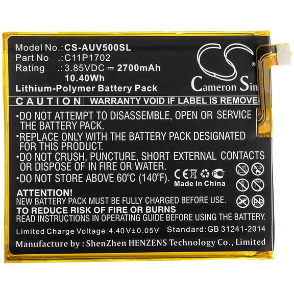 2700mAh C11P1702 Battery for Asus V500KL ZenFone V Live LTE ZenFone V Live A009