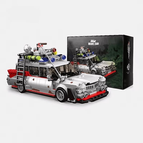 27020 Mini Ghost Busters Car Model Building Blocks Technical Vehicle Assembly Brick Kids Christmas Gift