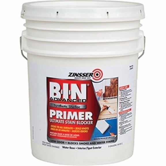 270978 5 Gallon B-I-N Advanced White Synthetic Shellac Stain & Odor Blocking Primer