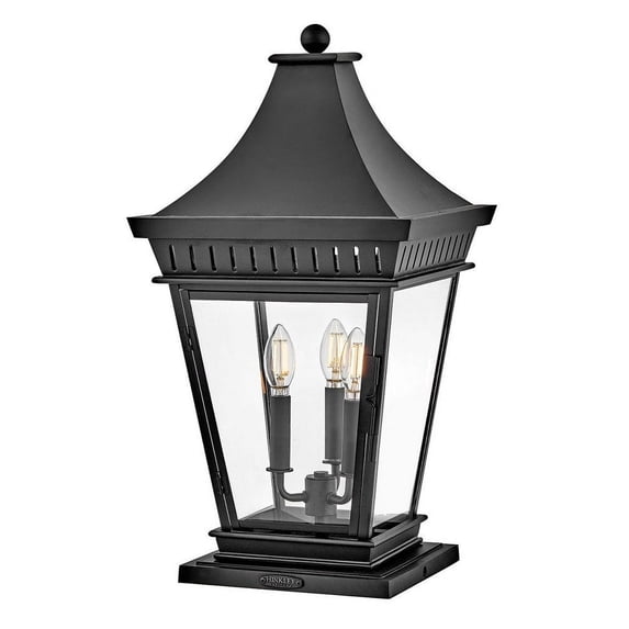 27097MB-Hinkley Lighting-Chapel Hill - 15W 3 LED Outdoor Large Pier Mount Lantern-23.5 Inch Tall and 12.5 Inch Wide