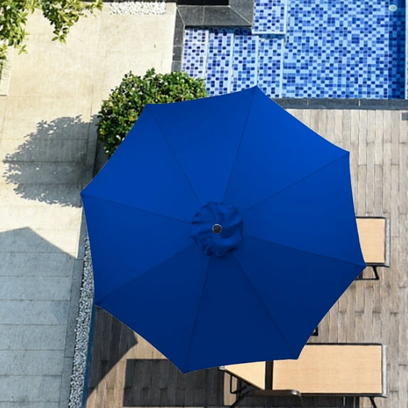 270CM Umbrella Replacement Canopy UV Protection Outdoor Garden Patio Backyard Parasol Market Table Top Umbrella Replacement Fabric Cloth Cover-Royal Blue
