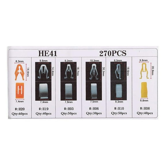 270Pcs Car Dashboard Trim Clips Universal Dash Retainer Clips Plastic Fastener TAPDRA Spare Part