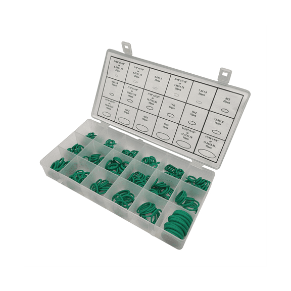 270Pcs Green Sealing Ring Repair Boxed O-Ring Nitrile Rubber Ring Gasket High Pressure High Temperature Rubber Ring