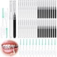 thumbnail image 1 of 270Pcs Interdental Brush, 220Pcs Soft Dental Picks & 50Pcs Braces Brush for Teeth, Bendable Braces Flossers Heads Interdental Brushes Between Teeth Oral Tooth Braces Cleaner (Black & White), 1 of 8