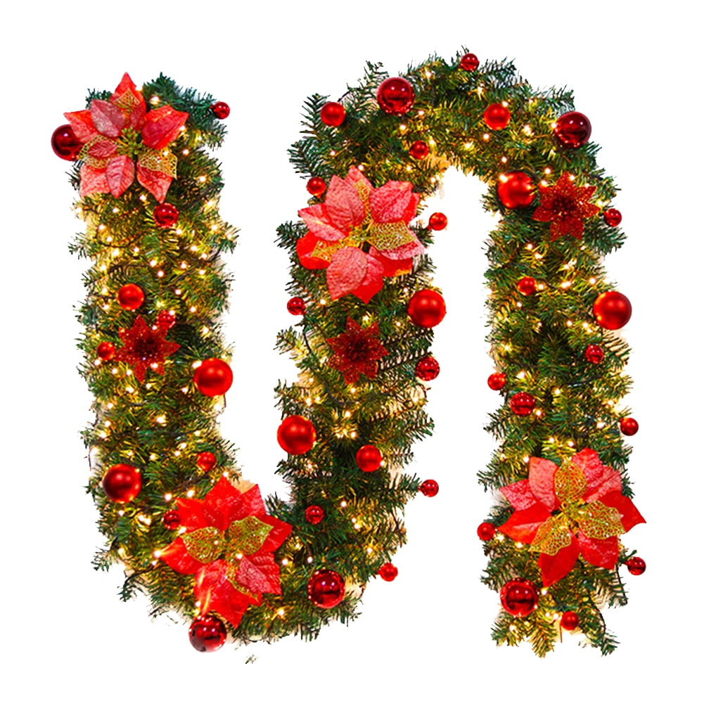 270cm Christmas Garland Lights Battery Operated Christmas Garland LED