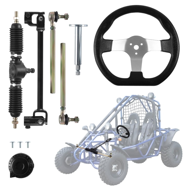 270mm Front Steering Wheel Tie Rod Gear Rack Pinion Shaft Kit Fit