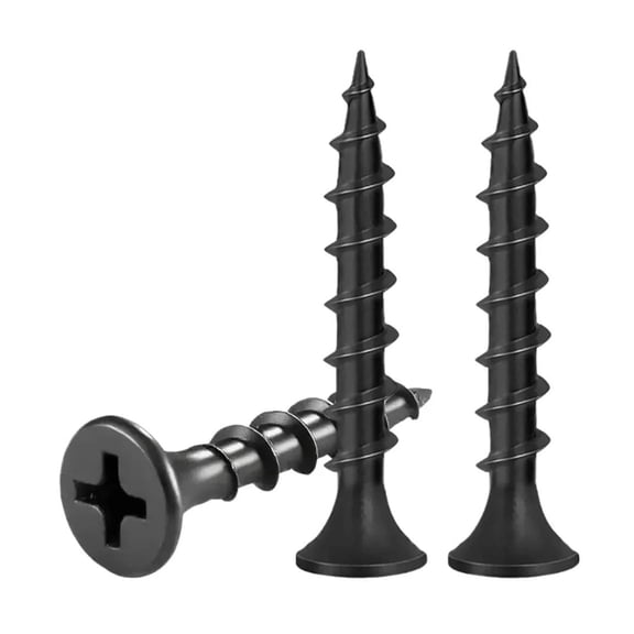 270pcs #6 × 1 inch Drywall Screws ,Coarse Thread High Hardness Wood Screws, Sharp Point, Phillips Drive, Bugle Head, Black Screws for Drywall, Sheetrock and Wood