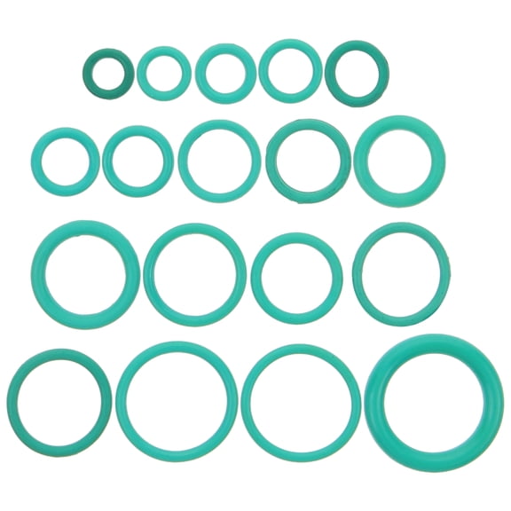 OUNONA Green Butyl Rubber O-Ring Kit for Car Air Conditioning Seal Repair