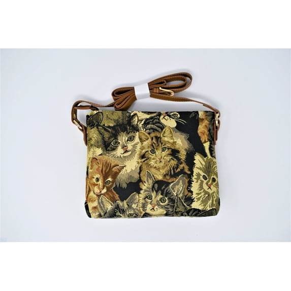 2718 – Cat Tapestry Purse