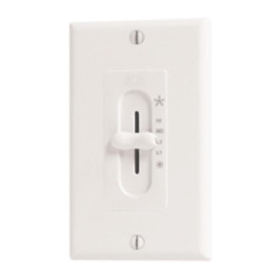 Hunter Fans 52" White Ceiling Fan Dry Rated 4 Speed Rocker Switch Compatible
