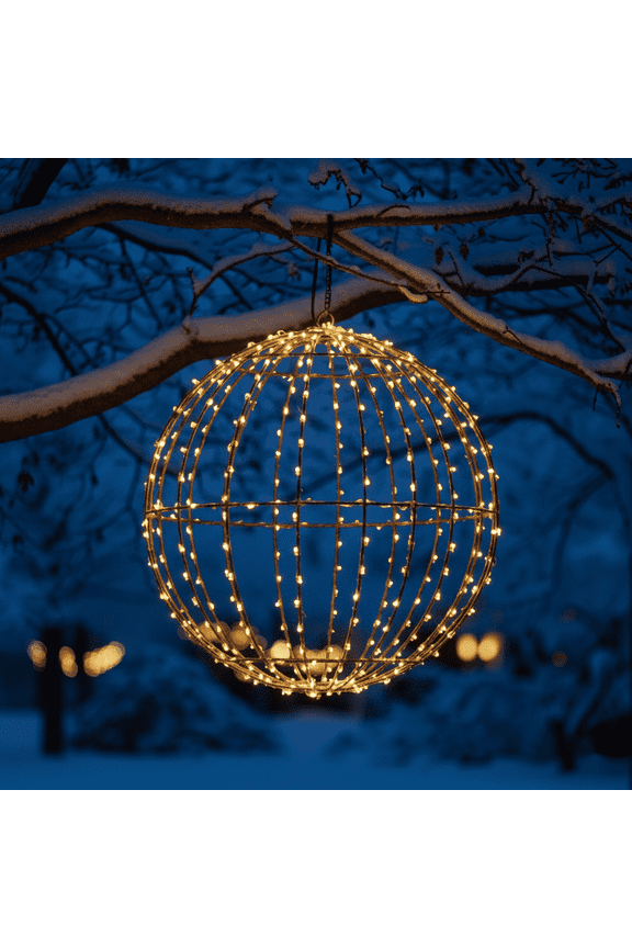 272 LED Christmas Ball Lights, 20 Inch Lighted Sphere Balls with 8 Lighting Modes & Timer, Waterproof for Outdoor Christmas Decorations Yard Porch Garden Patio Trees Holiday Lights Home Yard Display