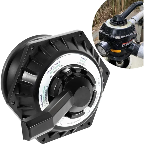 272531 Hi-Flow 6-way Multiport Top Valve Compatible with Pentair Sand Dollar Pool and Spa Sand Filters, 1-1/2 inch Clamp Style Valve, Replace 262504 262505 262506