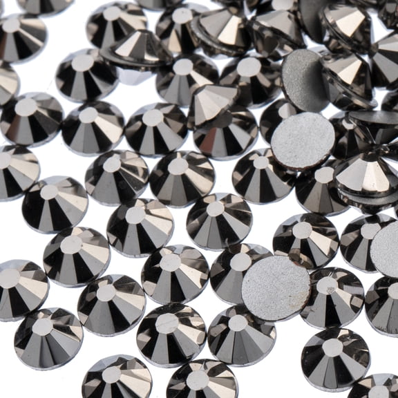 27291004-15 JOHN BEAD CRYS LN FLATBK 6 5MM HEMATITE 72PC