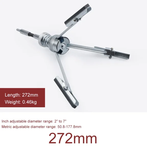 272mm-Three Jaw Lapping Tool for Car Engine, Adjustable Brake Interval Burnisher, Hole Grinding, Friction