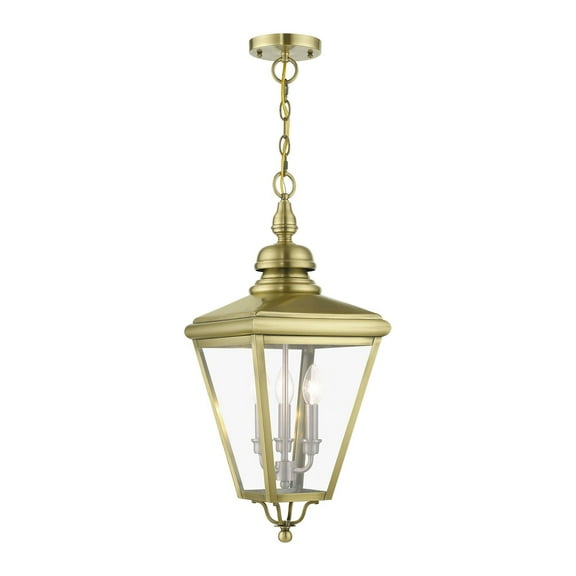 Livex Lighting - Adams - 3 Light Large Outdoor Pendant In Traditional