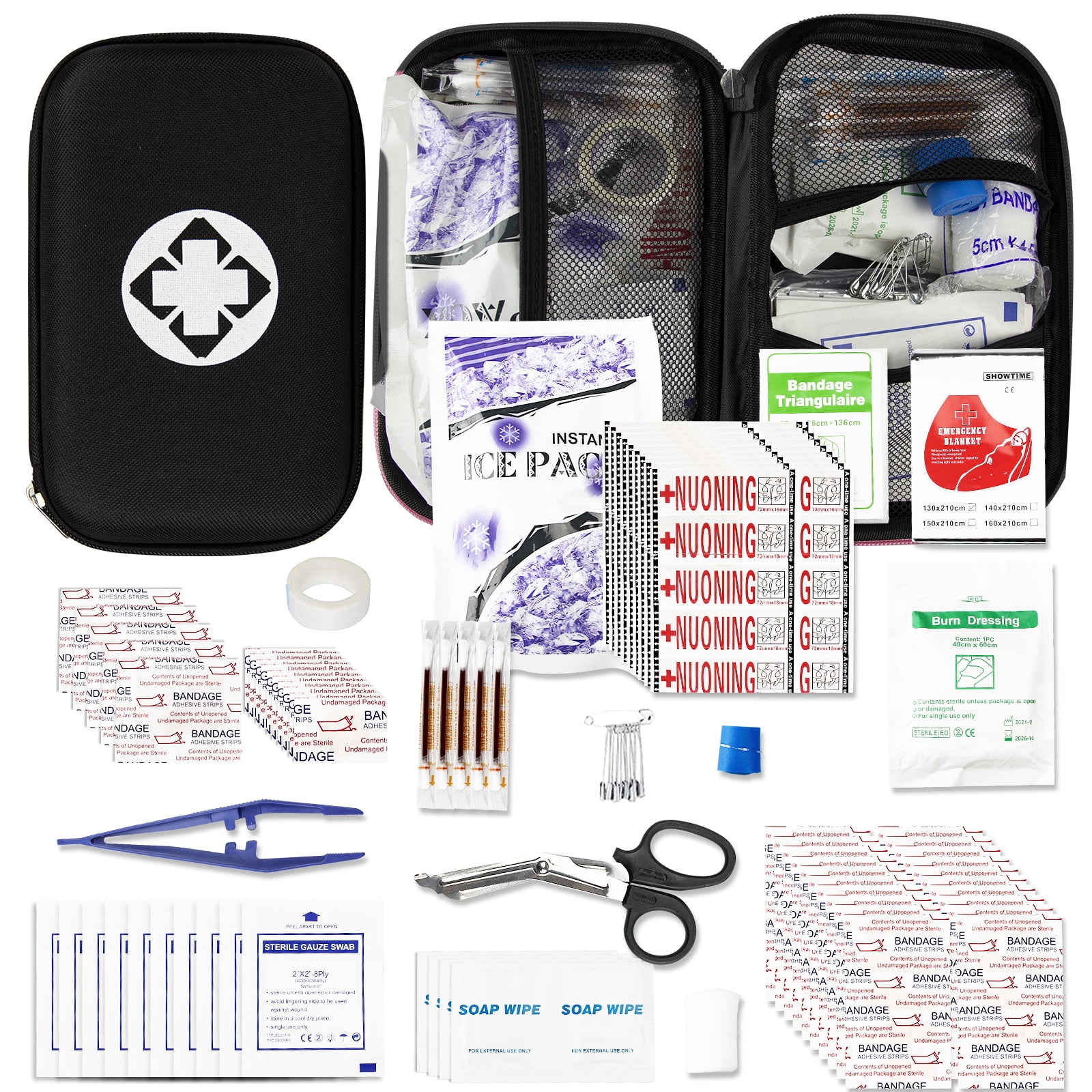 274 Pcs First Aid Kit Supplies Home Essentials Emergency Kit with ...