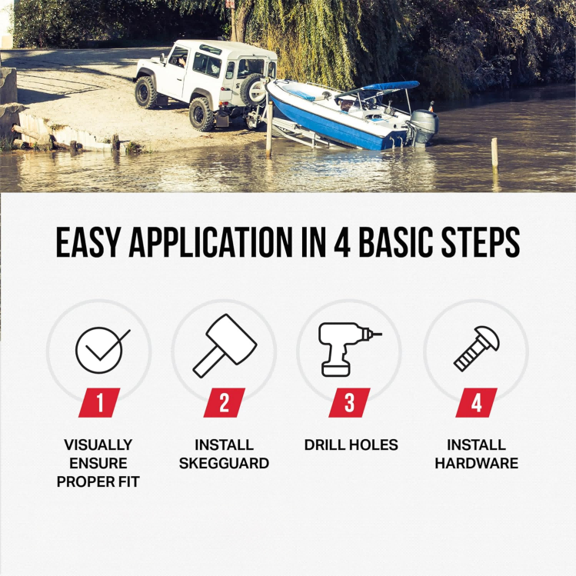 27413 SKEGGUARD Fits Mercury 175-200-225-250-300hp 4 Str V6 & V8 ProXs (No Torquemaster) Verado SeaPro 5.44" Torpedo Models Only (2019-Pres) 316 Marine-Grade Steel Guard Protector$$Watercraft