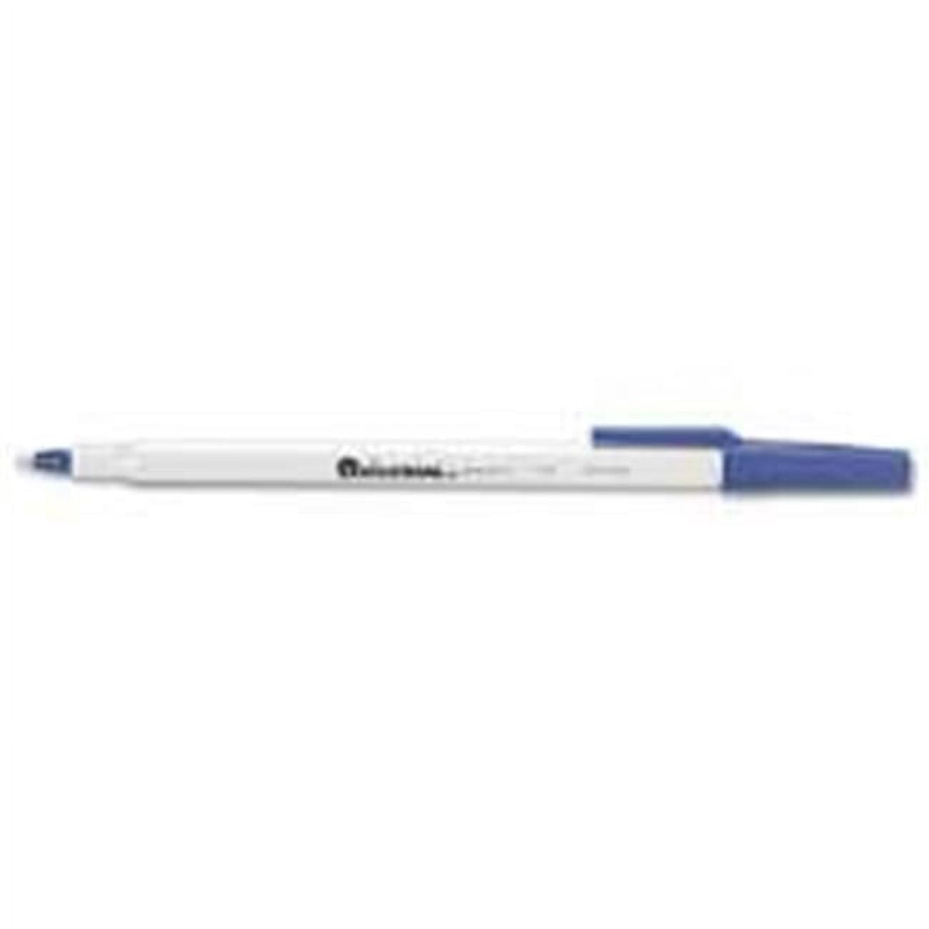 27421 Economy Ballpoint Stick Oil Based Pen- Blue Ink- Fine- Dozen ...