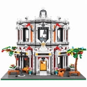 2743 PCS European Luxury Culinary Academy Building Blocks Set, Retro Victorian Restaurant Street View Brick Model, Modular City Architecture DIY Assembly Decor Toy for Teens & Adults Age 14+