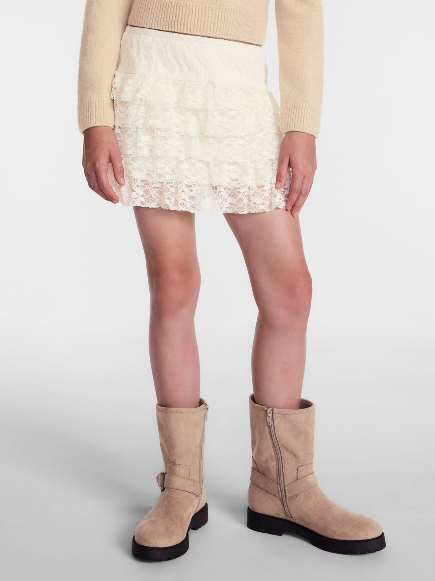 Weekend Academy Girls Tiered Lace Skirt, Sizes 4-18