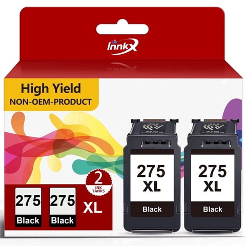 PG 275XL Black Ink Cartridge for Canon Ink 275XL Black Ink for Canon 275XL Ink Compatible for Printers PIXMA TS3520 TS3522 TS3500 TR4720 TR4700 Printer (2 Black)