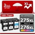 thumbnail image 1 of 275 276 Ink Cartridges for Canon Ink 275XL 276XL Ink Cartridge for Pixma TS3522 TS3520 TS3500 TR4722 TR4720 TR4700 (3Pack，2 Black + Tri-Color), 1 of 8