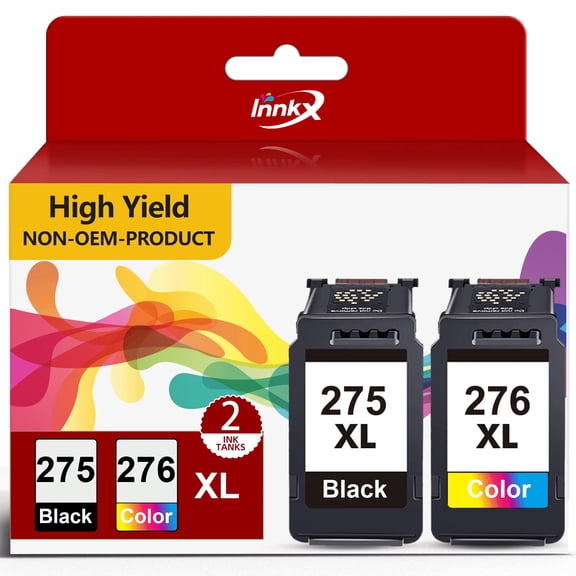 275 276 XL Ink Cartridge for Canon 275 276 Ink 275XL Ink Cartridge Combo Pack for Canon PIXMA TS3520 TS3522 Printer (Black, Tri-Color)