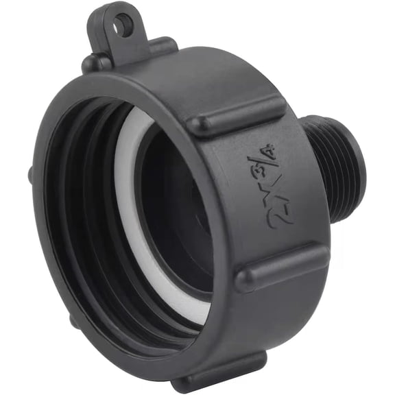 275-330 IBC Tote Adapter, Food Grade IBC Drain Adapter,Water Hose Male Adapter for Garden Hose,2" coarse Thread X Male 3/4" G Hose