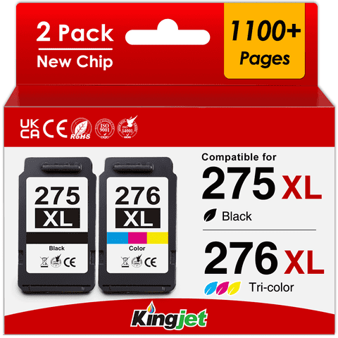 275 Ink Cartridges Compatible for Canon Ink 275 and 276 for Canon 275 Ink for PIXMA TS3722 TR4722 TS3522 TS3520 TS3500 Printer (Black, Tri-Color)