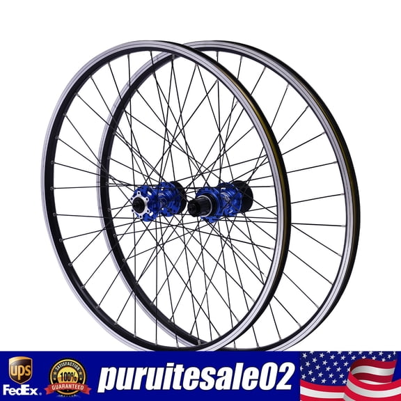 275-inch Mountain Bike Front Rear Wheelset Blue Aluminum Alloy Rim Disc Brake!
