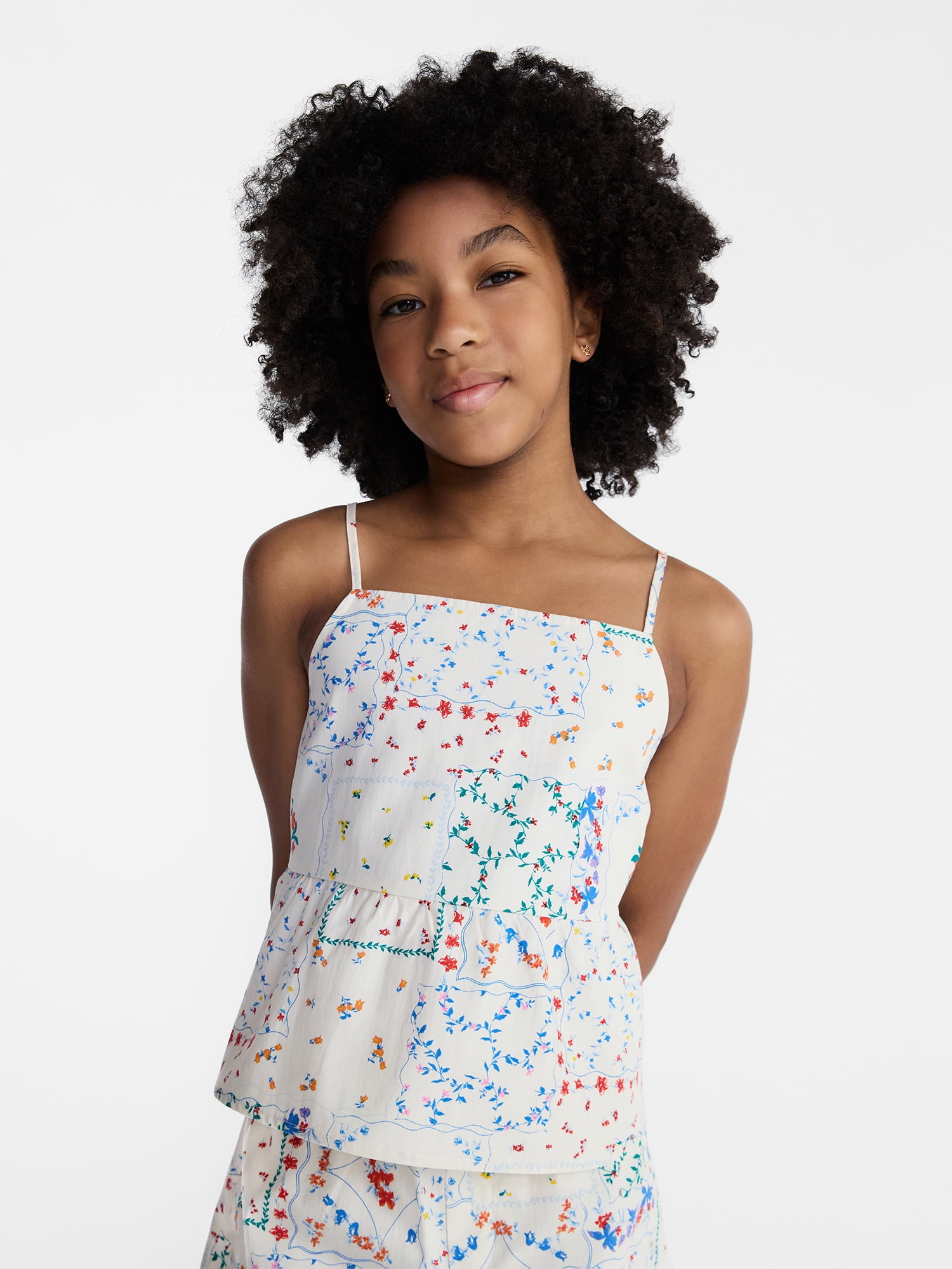 Weekend Academy Girls Cotton Babydoll Tank Top, Sizes 4-18