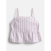 Girls Cotton Babydoll Tank Top, Sizes 4-18