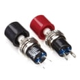 thumbnail image 1 of 2751556 - PUSH SWITCH MOM 1P1T NO THR SOL 12.5MM 3A/125VAC 1RED AND 1BLK CAP (2 pcs/pkg), 1 of 1