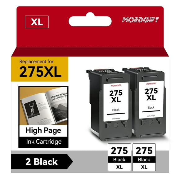 275XL 275 Black Ink for Canon Ink 275 and 276 for Canon 275 Black Ink for Pixma TS3522 TS3520 TS3500 TR4720 TR4700 Printer (2 Black)