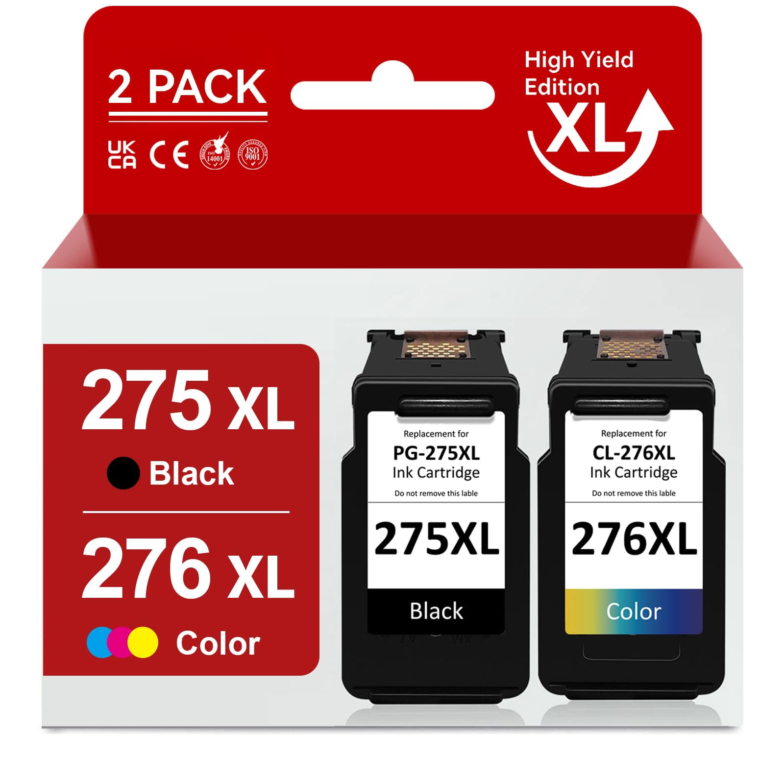 275XL 276XL Ink Cartridge Combo Pack, High Yield Replacement for