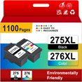 thumbnail image 1 of 275XL 276XL Ink Cartridge Compatible for Canon Ink 275 and 276 for Pixma  TS3722 TS3522 TR4720 TR4722 Printer (Black+Tri-Color), 1 of 8