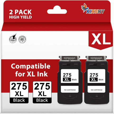 275XL Black Ink Cartridge Compatible for Canon 275 Ink for Canon Ink 275 for Canon PIXMA TS3520 TS3522 TS3500 TR4720 TR4700 Printer (Black, 2 Pack)