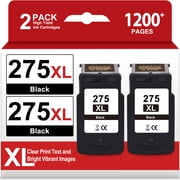 275XL Black Ink Cartridges Compatible for Canon 275 PG-275 Black Ink for Canon Ink 275 XL for Canon Pixma TS3722 TR4722 Printers 2 Black