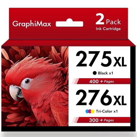 275XL Ink Cartridges for Canon Ink 275 and 276 for Pixma TS3522 TS3520 TS3500 TR4722 TR4720 TR4700 (Black, Tri-Color)