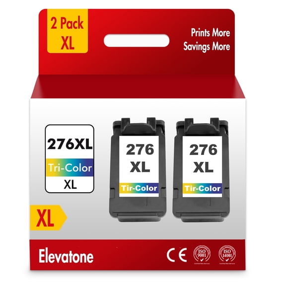 275XL Printer Ink Compatible for Canon Ink PG275XL and CL276XL 275XL Ink Cartridge for PIXMA TS3522 TS3722 (2x Tri-Color)