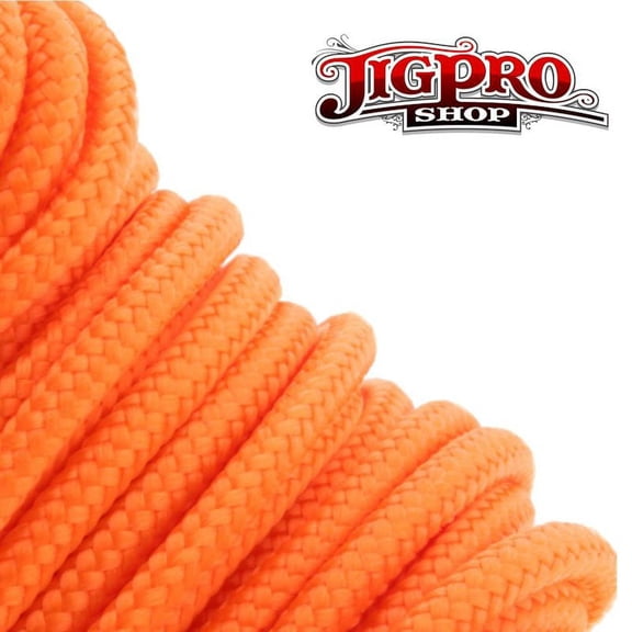 275lb Tactical Parcord 3/32" x 100' Neon Orange by Jig Pro Shop - Made in the USA