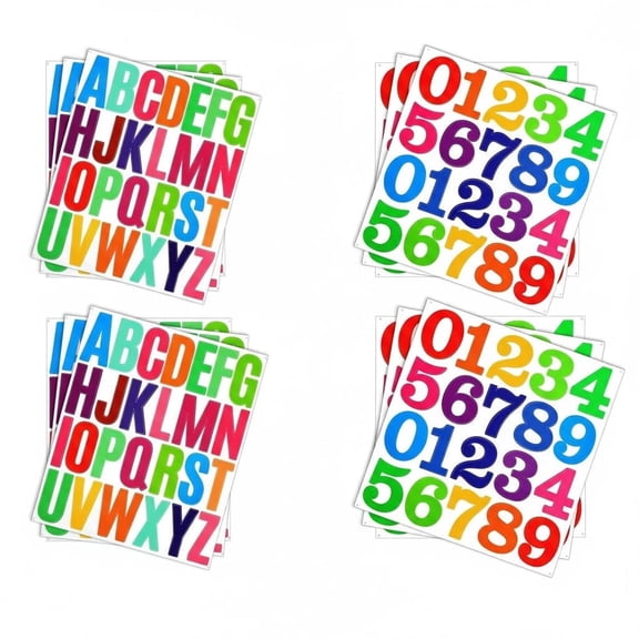 276 Pcs 2 inch Self-Adhesive Vinyl Alphabet & Number Stickers, Colorful for Mailbox, Signs, Cars, Wall & Home Decor
