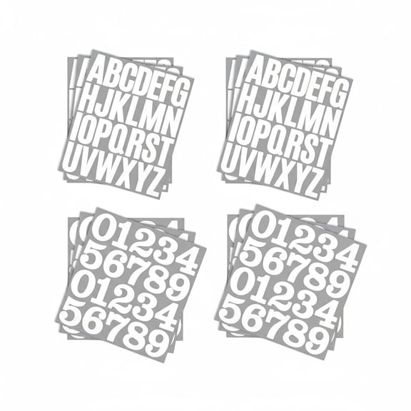 276 Pcs 2 inch Self-Adhesive Vinyl Alphabet & Number Stickers, White for Mailbox, Signs, Cars, Wall, Home & DIY Decor